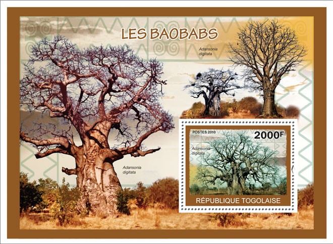 Baobabs, ( Adansonia digitata ) - Issue of Togo postage stamps