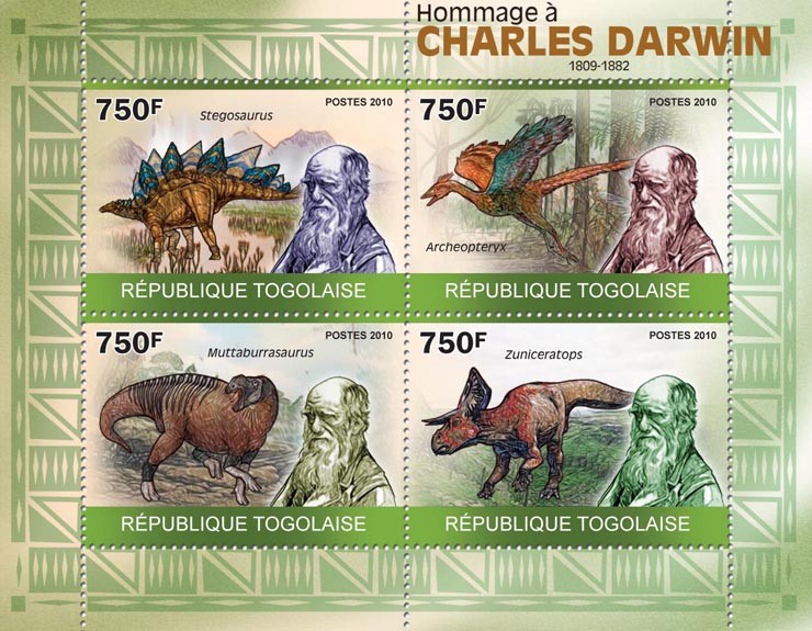 Tribute to Charles Darwin (1809  1882) - Issue of Togo postage stamps