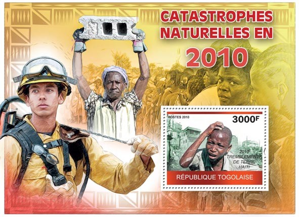 Natural Disasters in 2010, ( Rescue & Fireman ). - Issue of Togo postage stamps