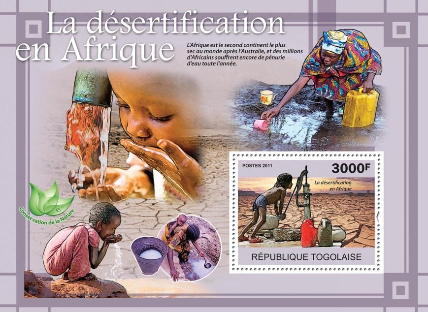 Desertification in Africa. - Issue of Togo postage stamps