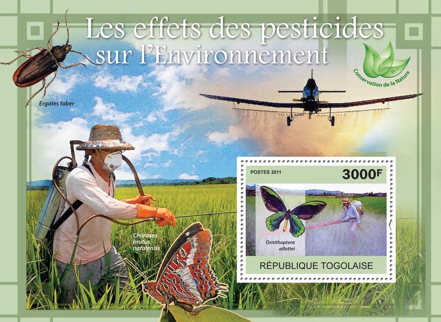 The Effects of Pesticides on the Environment. - Issue of Togo postage stamps