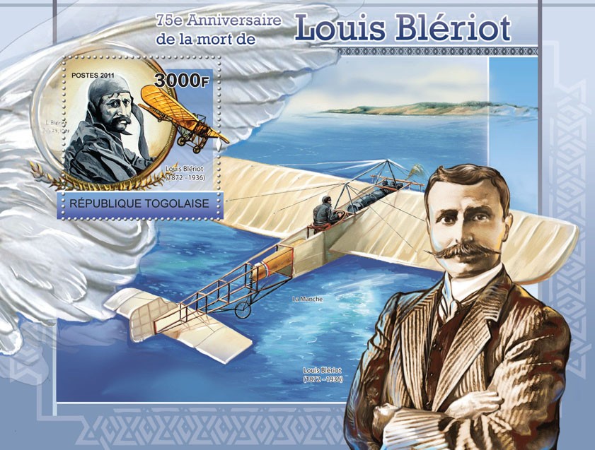 75th Anniversary of death of Louis Bleriot - Issue of Togo postage stamps