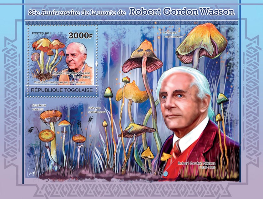 25th Anniversary of the death of Robert Gordon Wasson - Issue of Togo postage stamps