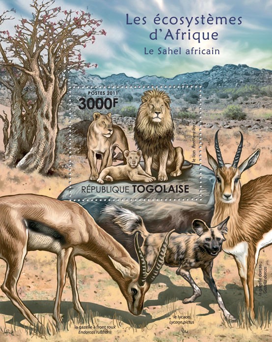 The African Sahel. - Issue of Togo postage stamps