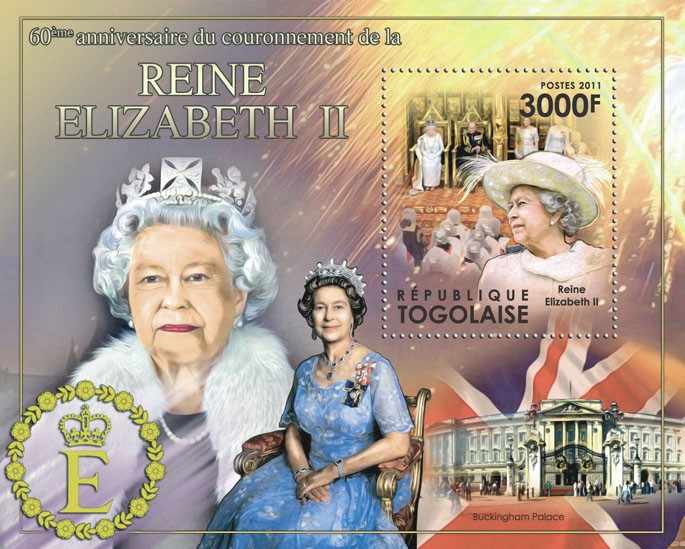 60th Year of Coronation of Queen Elizabeth II. - Issue of Togo postage stamps