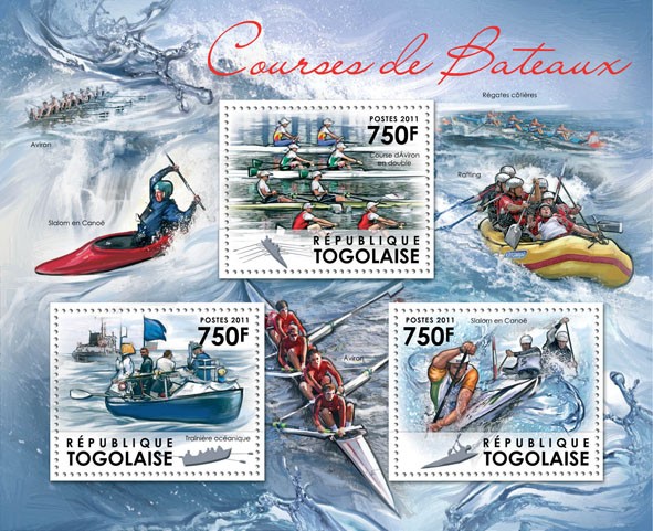 Boat Races. - Issue of Togo postage stamps