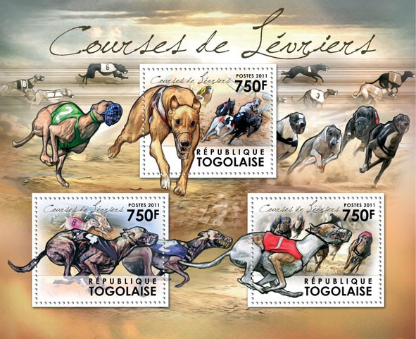 Racing Greyhounds. - Issue of Togo postage stamps