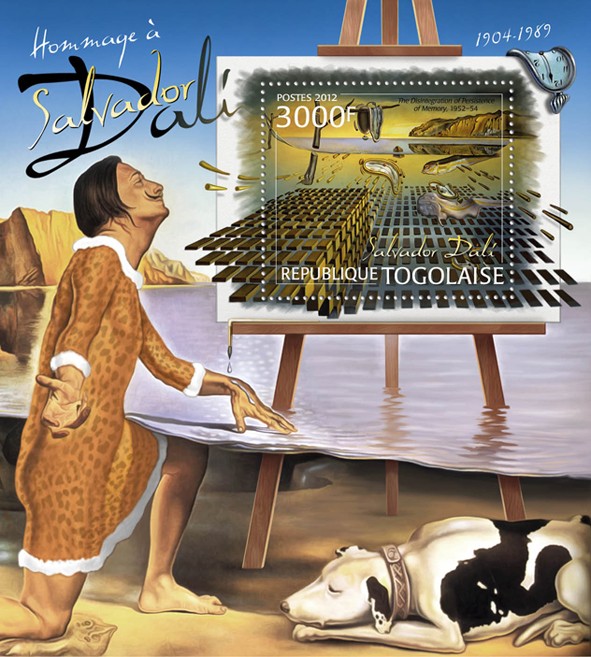 Salvador Dali - Issue of Togo postage stamps