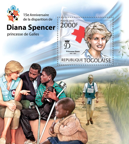 Diana Spencer (1961-1997) - Issue of Togo postage stamps