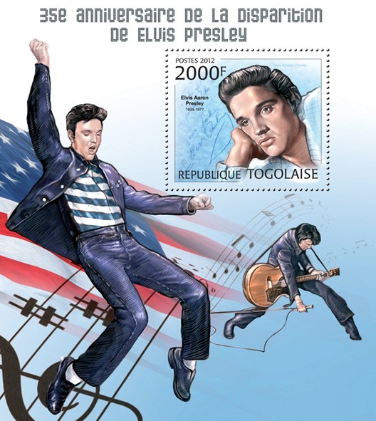 Elvis Presley (1935-1997) - Issue of Togo postage stamps