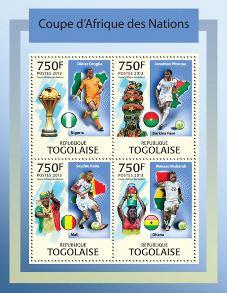 Football  - Issue of Togo postage stamps