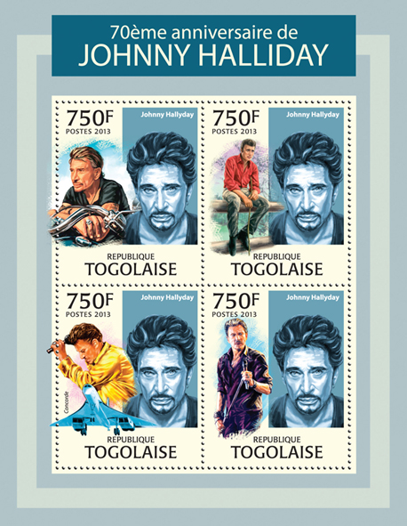 Johnny Halliday - Issue of Togo postage stamps