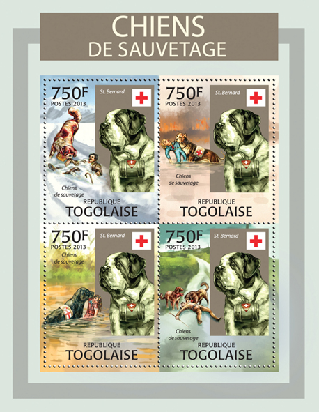 Wild Dogs - Issue of Togo postage stamps