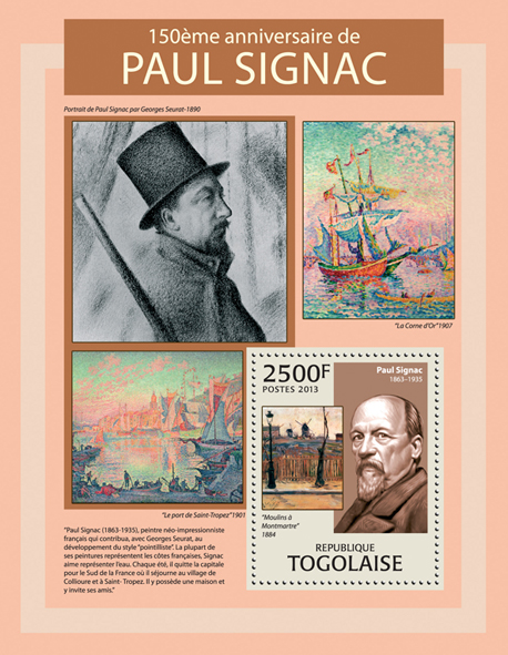 Paul Signac - Issue of Togo postage stamps