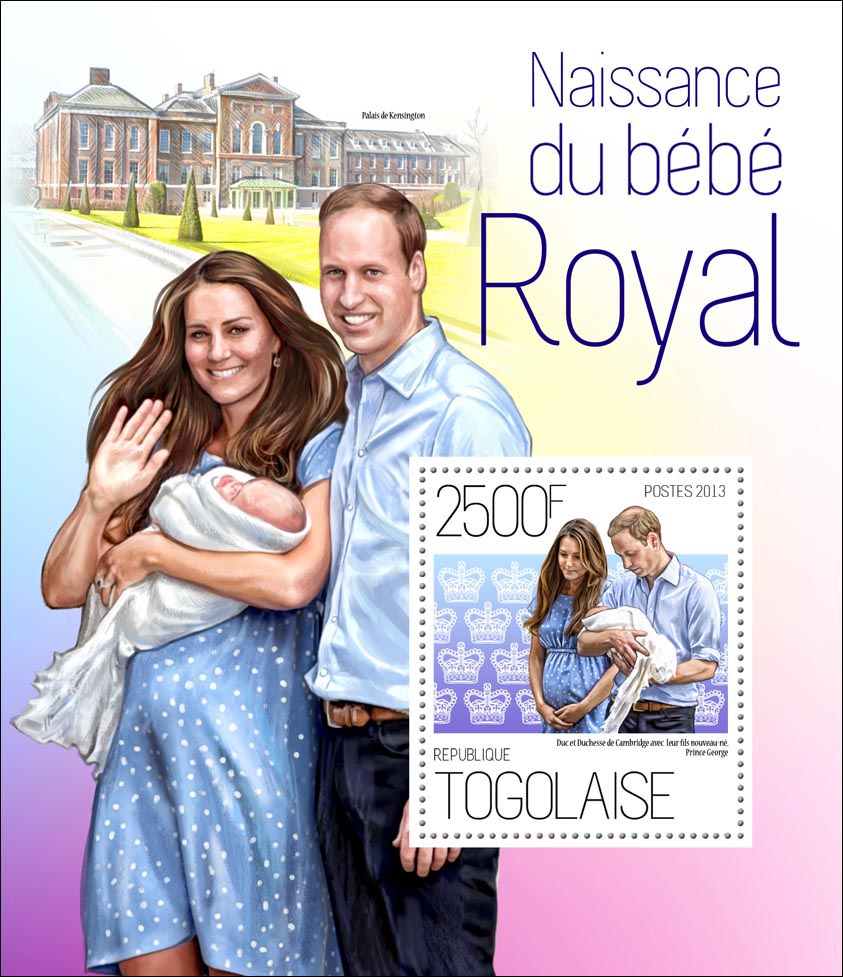 Royal Baby - Issue of Togo postage stamps
