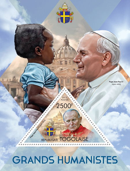 Great humanist - Issue of Togo postage stamps