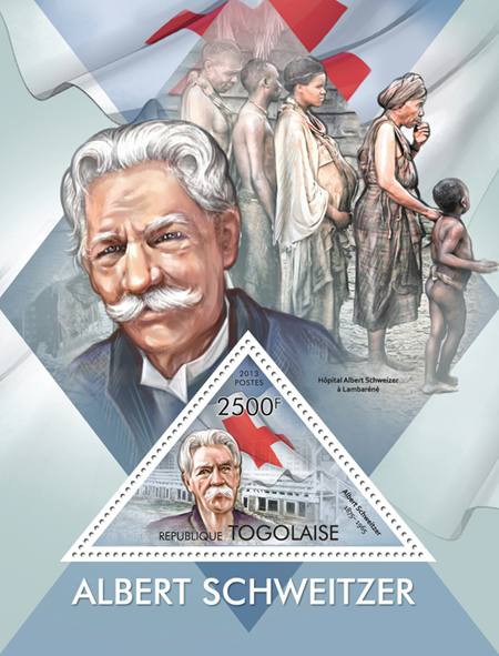 Albert Schweitzer - Issue of Togo postage stamps