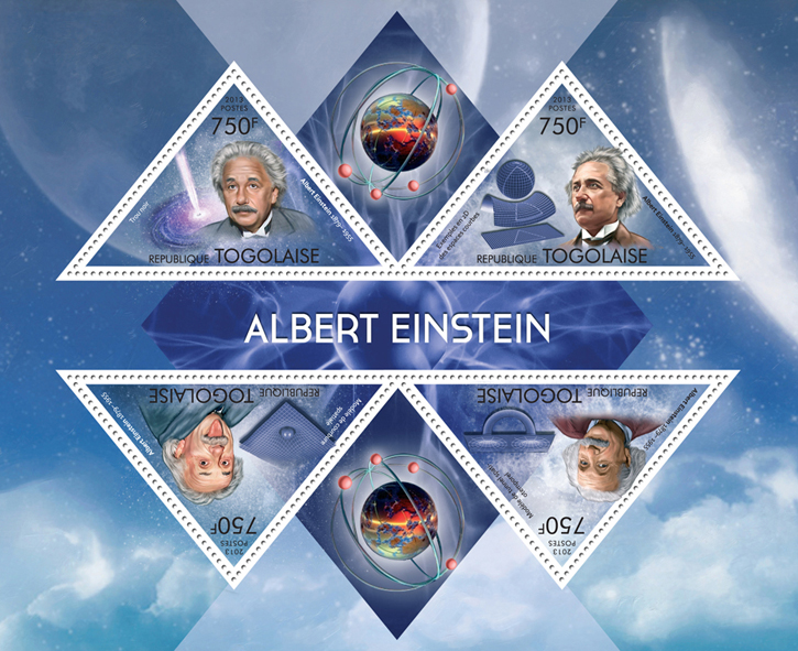 Albert Einstein - Issue of Togo postage stamps