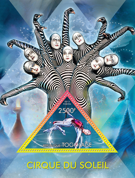 Cirque Du Soleil - Issue of Togo postage stamps