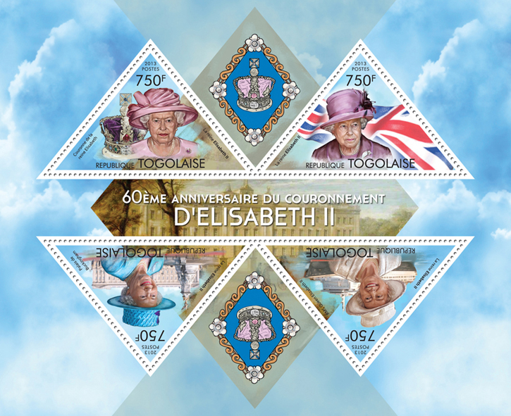 Queen Elizabeth II - Issue of Togo postage stamps