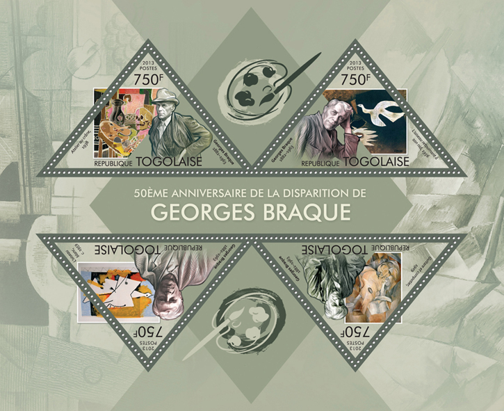 Georges Braque - Issue of Togo postage stamps