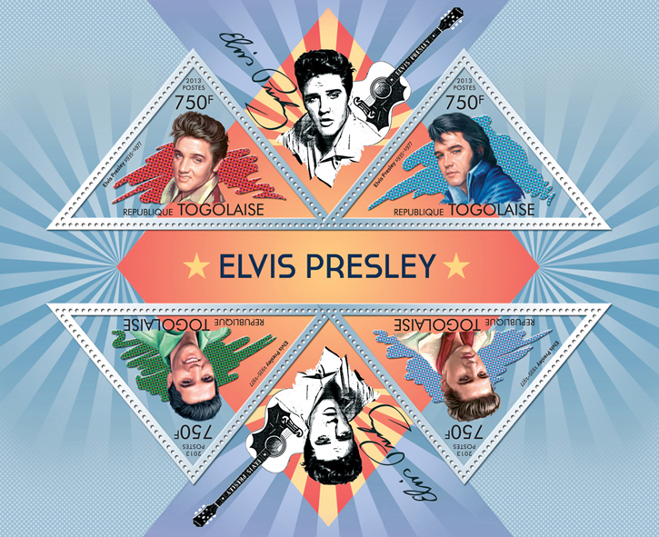 Elvis Presley - Issue of Togo postage stamps