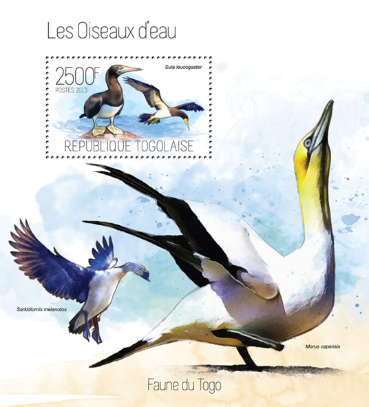 Waterbirds - Issue of Togo postage stamps