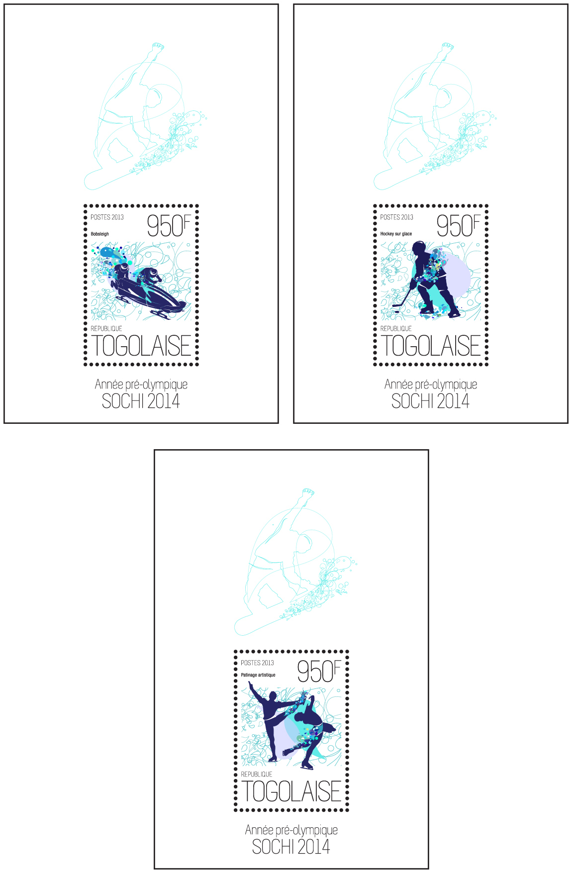 Sochi 2014 - Issue of Togo postage stamps