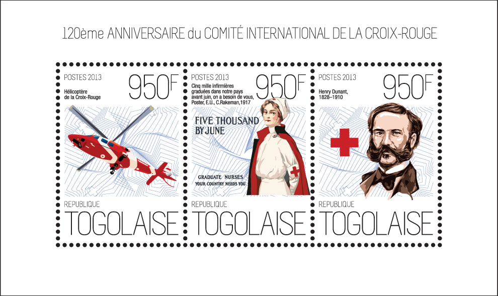 Red Cross - Issue of Togo postage stamps
