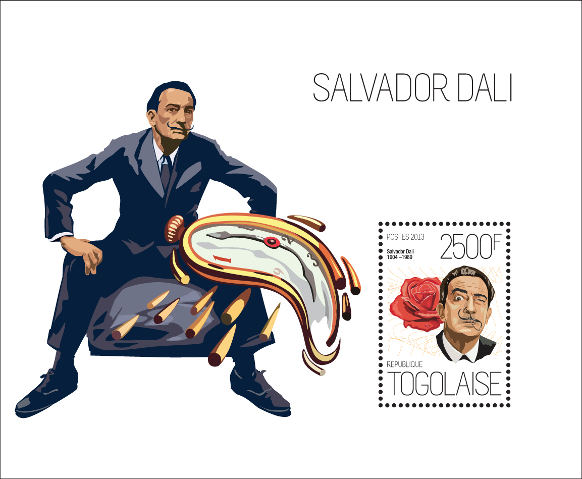 Salvador Dali - Issue of Togo postage stamps