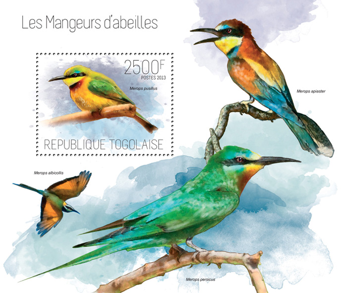 Birds - Issue of Togo postage stamps
