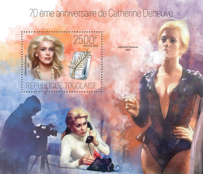 Catherine Deneuve - Issue of Togo postage stamps