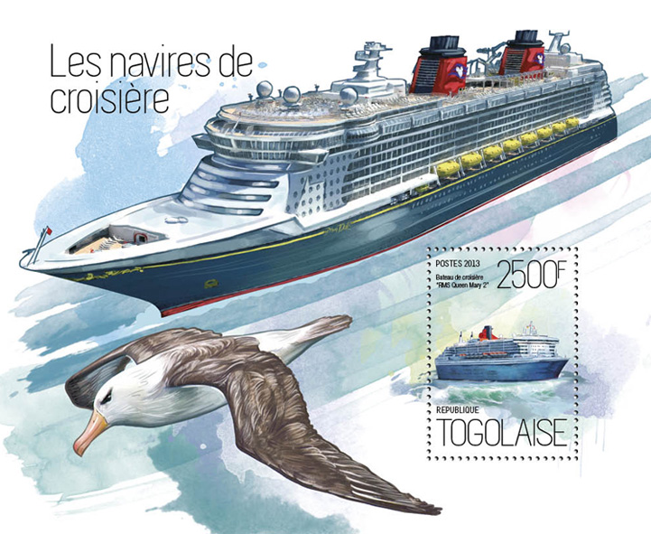 Cruise Ships - Issue of Togo postage stamps