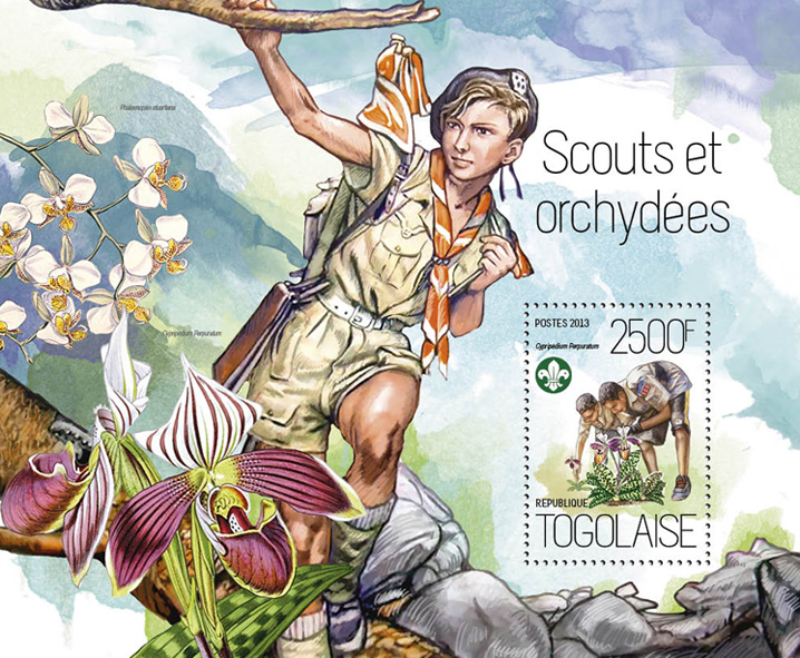 Scouts and orchids - Issue of Togo postage stamps