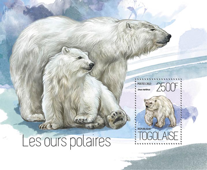 Polar bears - Issue of Togo postage stamps