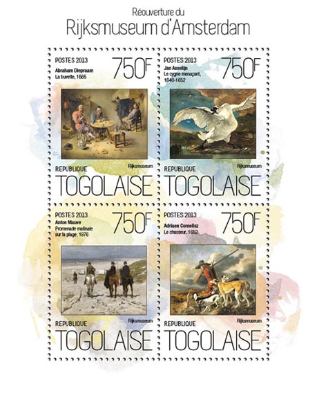 Rijksmuseum - Issue of Togo postage stamps