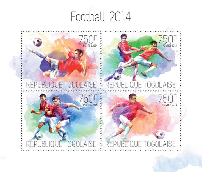 Football 2014  - Issue of Togo postage stamps