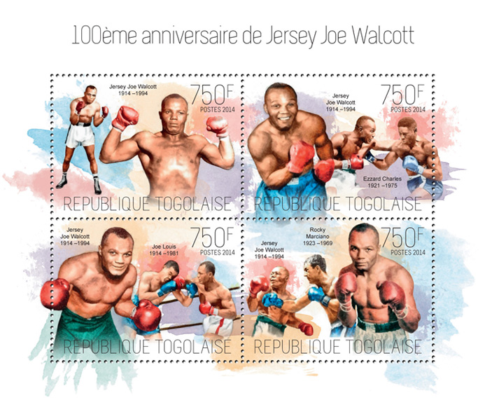 Jersey Joe Walcott - Issue of Togo postage stamps