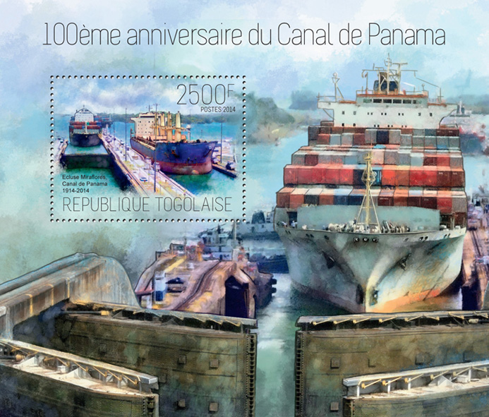 Panama Canal - Issue of Togo postage stamps
