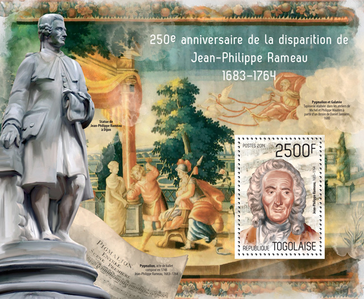 Jean Philippe Rameau  - Issue of Togo postage stamps