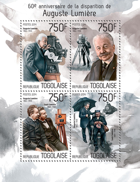Auguste Lumière - Issue of Togo postage stamps