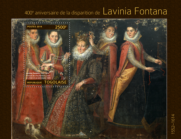 Lavinia Fontana - Issue of Togo postage stamps