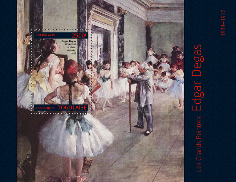 Edgar Degas - Issue of Togo postage stamps