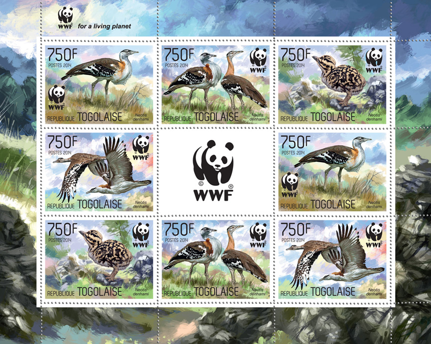 WWF – Birds (2 sets) - Issue of Togo postage stamps