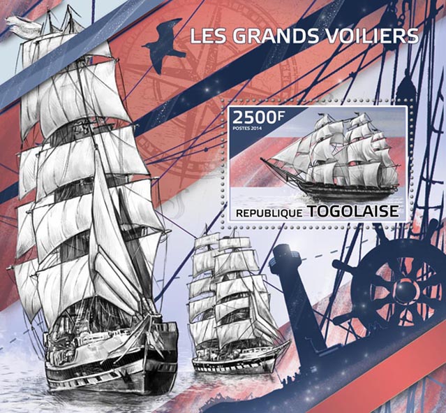 Sailing ships - Issue of Togo postage stamps
