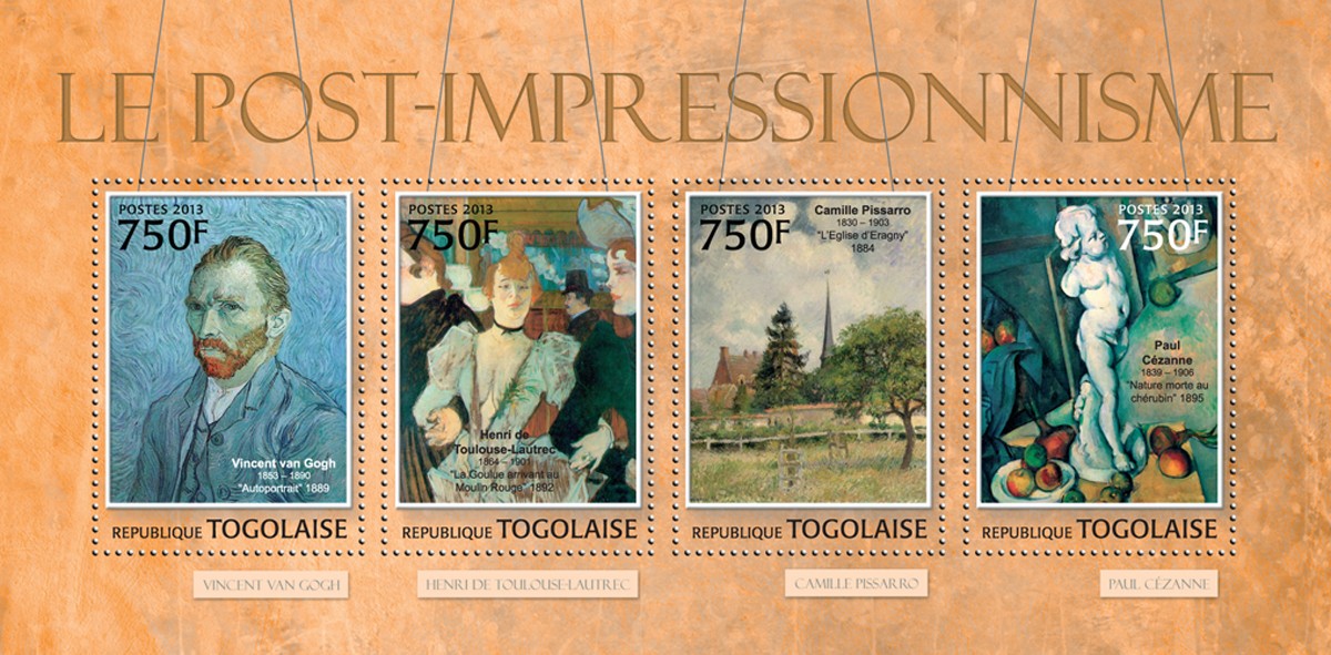 Impressionism - Issue of Togo postage stamps