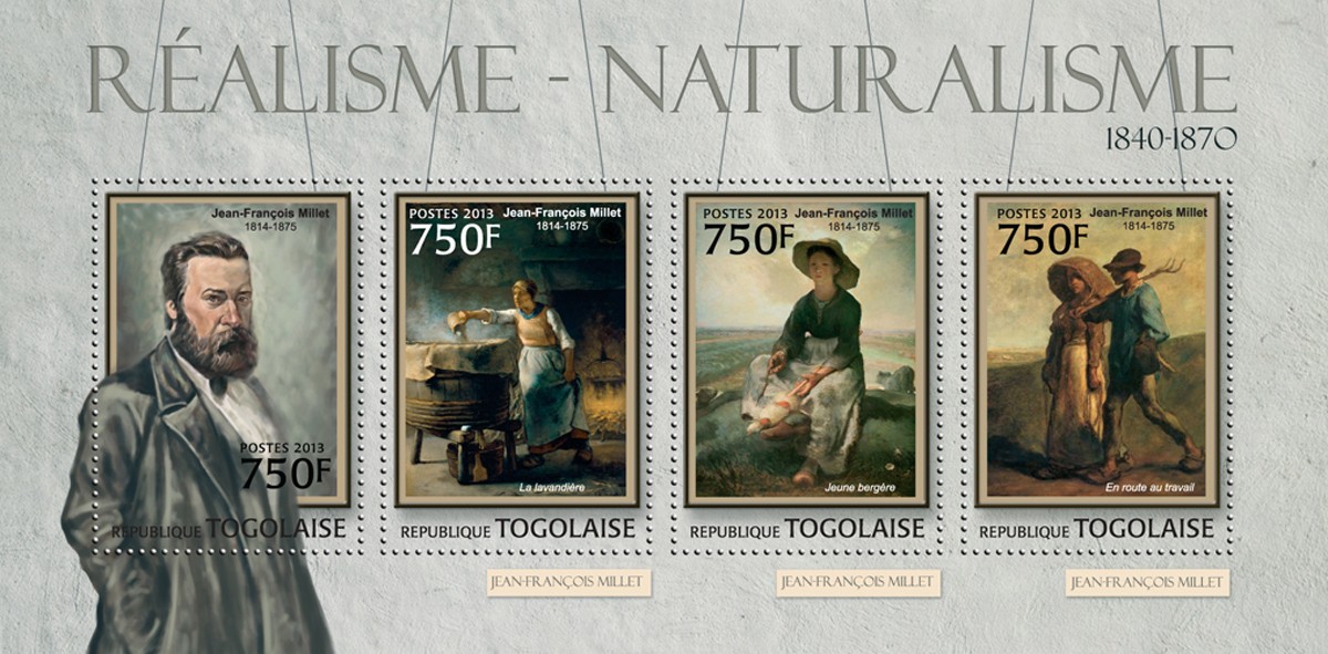 Realism - Naturalism - Issue of Togo postage stamps