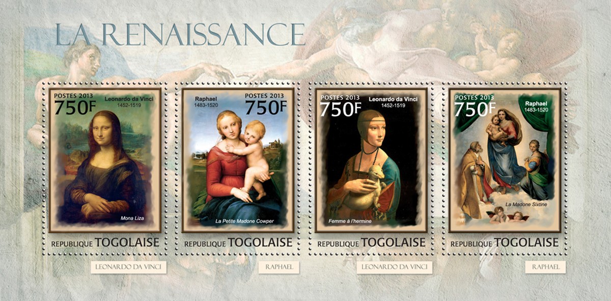 Renaissance - Issue of Togo postage stamps
