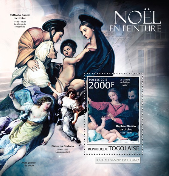 Noel Painting - Issue of Togo postage stamps