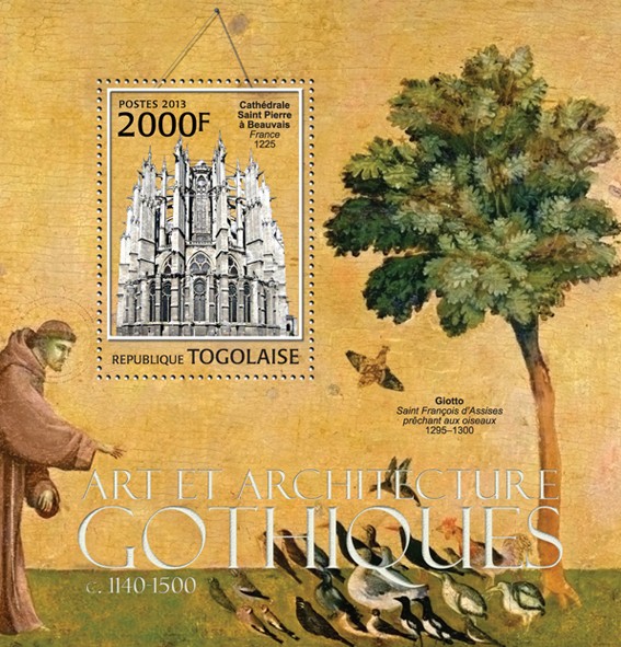 Gothic Art and Architecture - Issue of Togo postage stamps